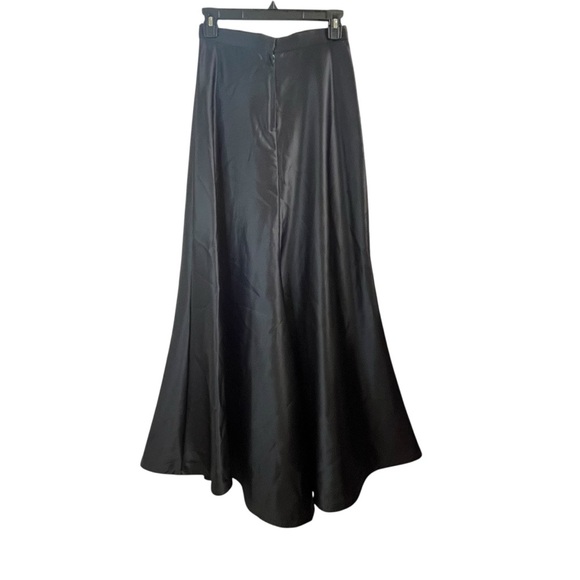 VTG Tadashi Shoji Black Elegant Formal Evening Trumpet Fishtail Maxi Skirt SZ 4P - Picture 6 of 15